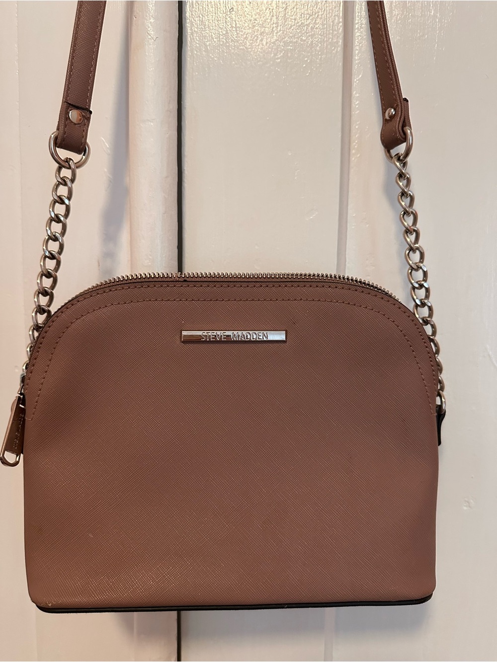Steve Madden Dusty Rose Dome Crossbody with Chain Strap